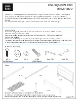 Preview for 1 page of Union Home Oslo Queen Bed BDM00022 Quick Start Manual