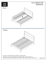 Preview for 3 page of Union Home Oslo Queen Bed BDM00022 Quick Start Manual