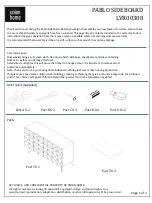 Preview for 1 page of Union Home PABLO SIDEBOARD Quick Manual