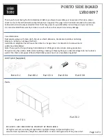 Preview for 1 page of Union Home PORTO SIDE BOARD Manual