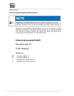 Preview for 14 page of Union Instruments Pury250 S Operating Instructions Manual