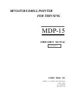 UNION TOOL MDP-15 Operation Manual preview