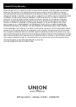 Preview for 8 page of Union 59549 Owner'S Manual & Safety Instructions