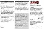 Preview for 1 page of Union Draisine KLV12 Manual