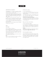 Preview for 2 page of Union U-7750 User Manual