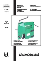 Предварительный просмотр 1 страницы UnionSpecial 3000M Instructions And Illustrated Parts List