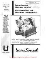 UnionSpecial 34 700 BW Instructions And Illustrated Parts List preview