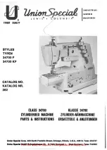 Preview for 1 page of UnionSpecial 34700 F Parts & Instructions