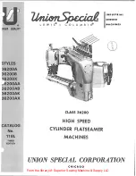 UnionSpecial 36200 Series Instructions For Adjusting And Operating preview