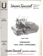 UnionSpecial 39500AD Manual preview