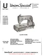 UnionSpecial 51300 BA Instructions For Adjusting And Operating preview