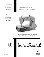 UnionSpecial 56100MB Instructions And Illustrated Parts List preview