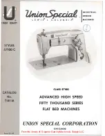 UnionSpecial 57100 C Instructions For Adjusting And Operating preview