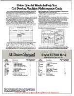 Предварительный просмотр 22 страницы UnionSpecial 57700 Series Instructions For Adjusting And Operating