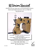 UnionSpecial 80800RDLMN Original Instructions And Illustrated Parts Manual preview