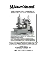 UnionSpecial 81300 SERIES Instructions And Parts Manual preview
