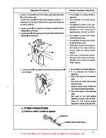 Предварительный просмотр 47 страницы UnionSpecial FS322 Engineer'S Manual