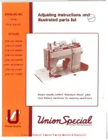 UnionSpecial LF611K 100HM Adjusting Instructions And Illustrated Parts List preview