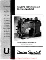 Preview for 1 page of UnionSpecial LF612K112HJ Adjusting Instructions And Illustrated Parts List