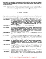 Preview for 3 page of UnionSpecial LF612KlOOHB Adjusting Instructions And Illustrated Parts List