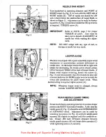 Preview for 14 page of UnionSpecial LF612KlOOHB Adjusting Instructions And Illustrated Parts List