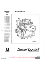 UnionSpecial SP 172S900HBD Adjusting Instructions preview