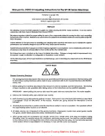 Preview for 3 page of UnionSpecial SP100 Series Adjusting Instructions