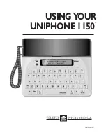 Предварительный просмотр 1 страницы Uniphone 1150 Using Instruction