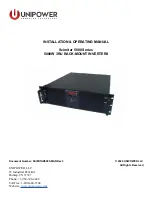 Unipower INV2450R-B Installation & Operating Manual предпросмотр