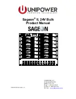 Unipower Sageon II, 24V Bulk Product Manual предпросмотр