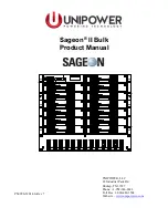 Preview for 1 page of Unipower Sageon II Bulk Product Manual