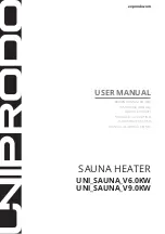 UNIPRODO UNI SAUNA V6.0KW User Manual preview