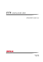 Unipulse F370 Operation Manual preview