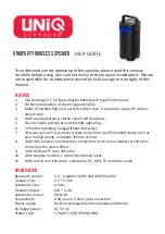 Uniq Surround UNIQParty User Manual preview