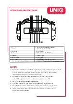 Preview for 2 page of Uniq Sing User Manual