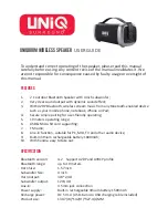 Preview for 1 page of Uniq UNIQboom User Manual