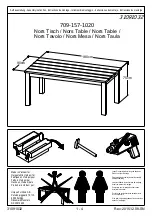 Preview for 1 page of Unique Furniture Nors Table 709-157-1020 Assembly Instruction