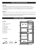 Предварительный просмотр 6 страницы Unique Classic UGP-230L Owner'S Manual