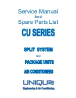 Preview for 1 page of Unique CU Series Service Manual And Spare Parts List