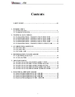 Preview for 3 page of Unique CU Series Service Manual And Spare Parts List