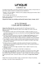 Preview for 45 page of Unique elite UGP-36E6 ON1 Owner'S Manual