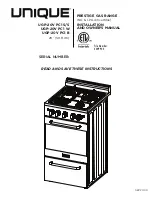 Preview for 1 page of Unique PRESTIGE UGP-20V PC1 B Installation And Owner'S Manual