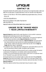 Preview for 20 page of Unique UGP-30RH PL1 Owner'S Manual