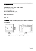 Preview for 6 page of UNIS A-427 Operation Manual