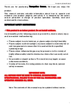 Preview for 2 page of UNIS ELITE GAMES TRAMPOLINE A-449 Product Manual