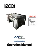 UNIS PONG Arcade Operation Manual preview