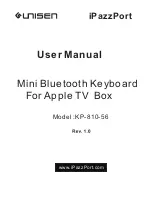 Unisen KP-810-56 User Manual preview