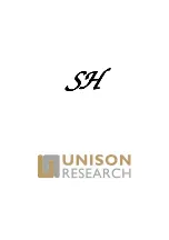 Unison Research SH User Manual preview