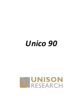 Preview for 1 page of Unison Research Unico 90 Instruction Manual