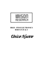 Unison Research Unico Nuovo User Manual preview